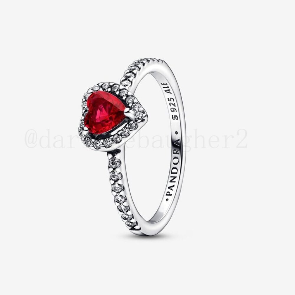Pandora Elevated Red Heart Ring - image 1